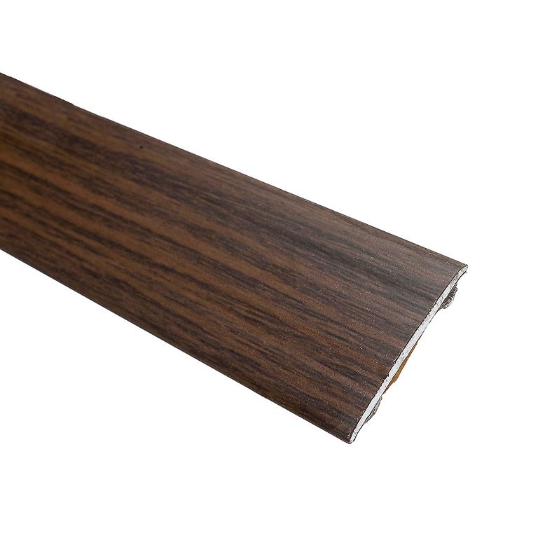 Trojan Self Adhesive Floor To Floor Coverstrip Aluminium - Walnut